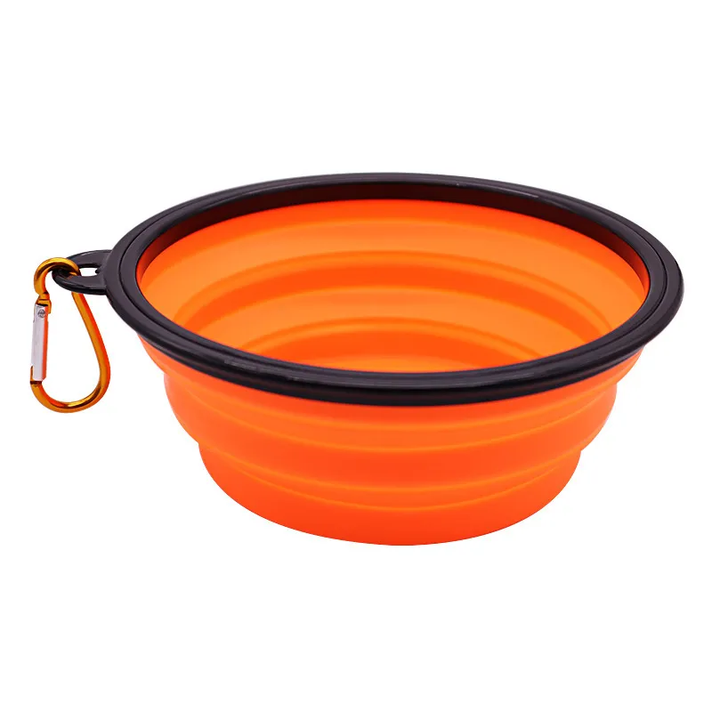 Pet Folding Silicone Bowl Collapsible Dog Food Bowl Water Large Outdoor Pet Travel Bowl Portable Puppy Food Container Feeder