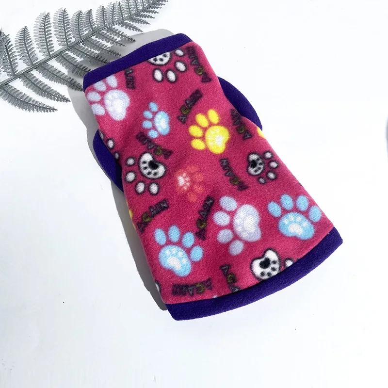 XS-8XL New Pet Clothes Flannel Dog Costume Dog Cold Weather Coats Cat Apparel Soft Flannel Doggie 4-legged Clothes Pet Pajamas