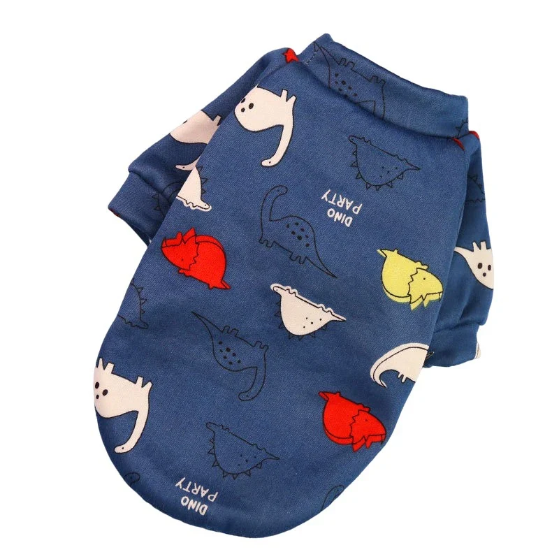 Cartoon Dog Vest Winter Warm Pet Clothes for Small Dogs Chihuahua French Bulldog Pug Sweatshirt Puppy Cats Coat Yorkie Clothing