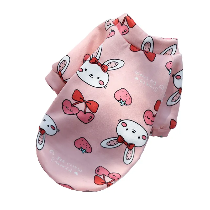 Cartoon Dog Vest Winter Warm Pet Clothes for Small Dogs Chihuahua French Bulldog Pug Sweatshirt Puppy Cats Coat Yorkie Clothing