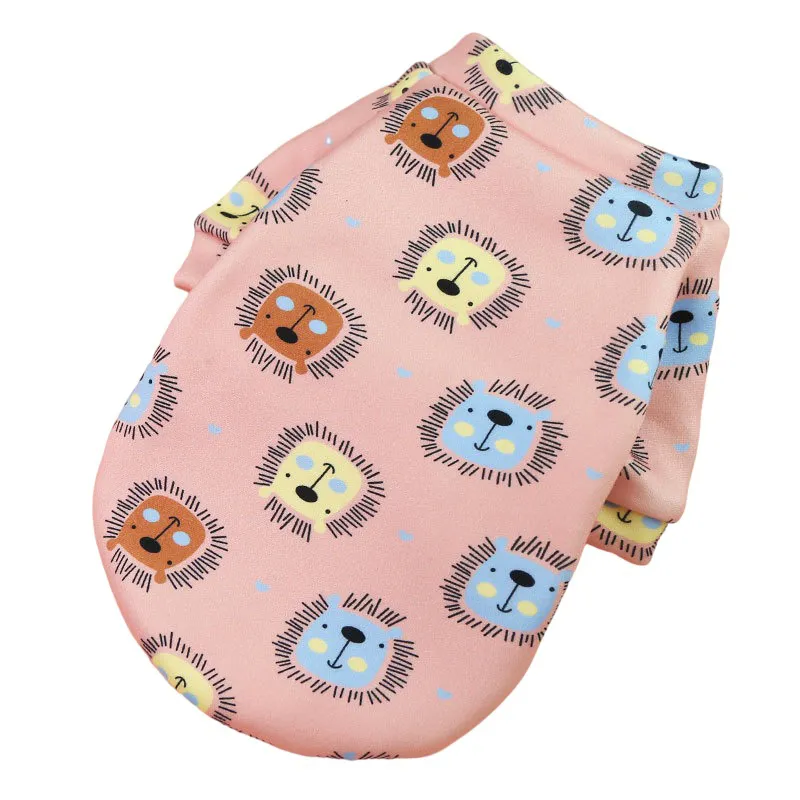Cartoon Dog Vest Winter Warm Pet Clothes for Small Dogs Chihuahua French Bulldog Pug Sweatshirt Puppy Cats Coat Yorkie Clothing