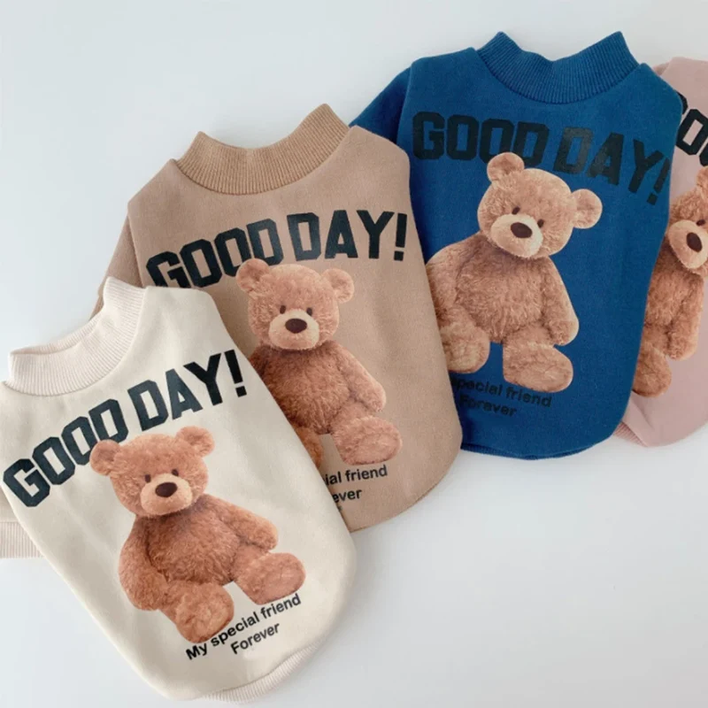 Dog Clothes Dog Costume Pet Clothes Cartoon Bear Pet Shirt Puppy Clothes Pet Vest Pet Clothes Dog Sport Shirt XS-XXL