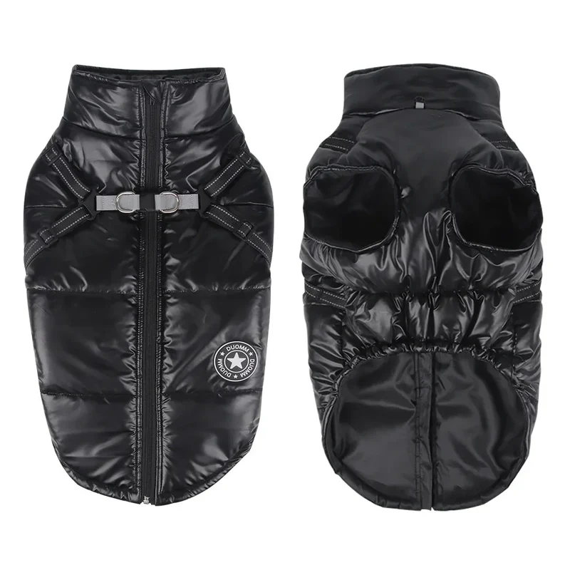 S-7XL Pet Dog Jacket Big Dog Coat With Harness Winter Warm Dog Clothes for Small Medium Large Dogs French Bulldog Yorkie Costume