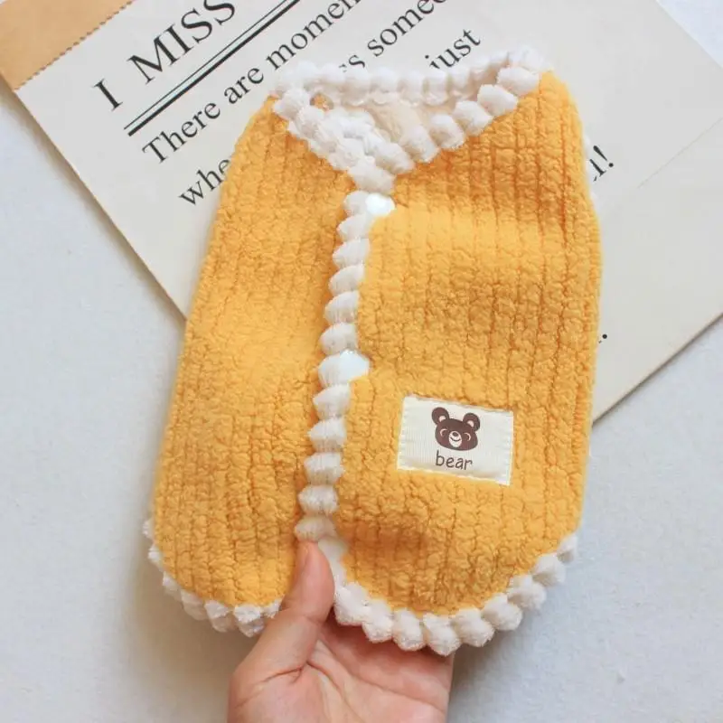 Cute Fleec Pet Dog Clothes Winter Warm Bear Dog Coats For Puppy Small Medium Dogs Sweatshirt Jacket French Bulldog Chihuahua