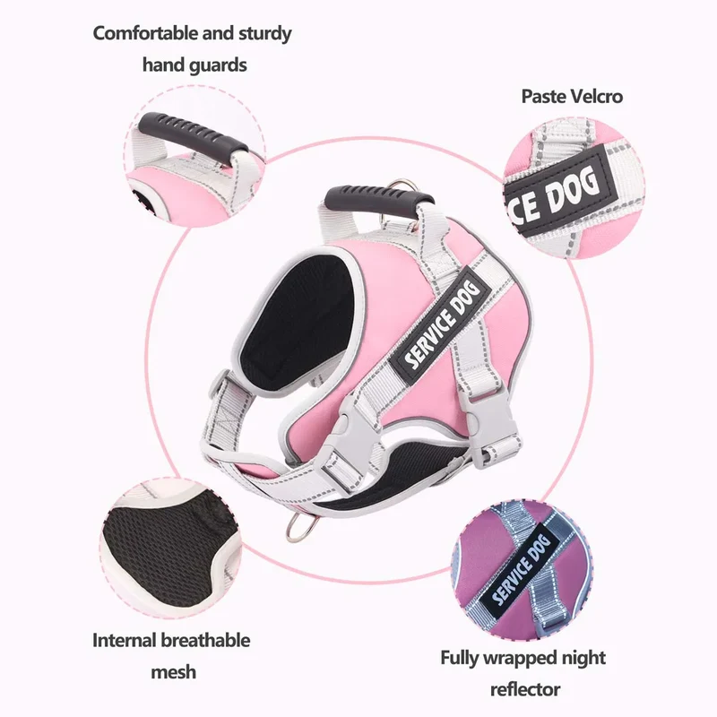 1pc Letter Graphic Reflective Pet Harness, For Dog For Outdoor