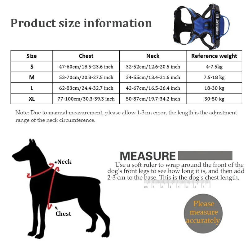 Nylon Dog Harness Vest Reflective Dog Harness Personalized Breathable Adjustable Pet Harness Leash For Small Medium Large Dogs