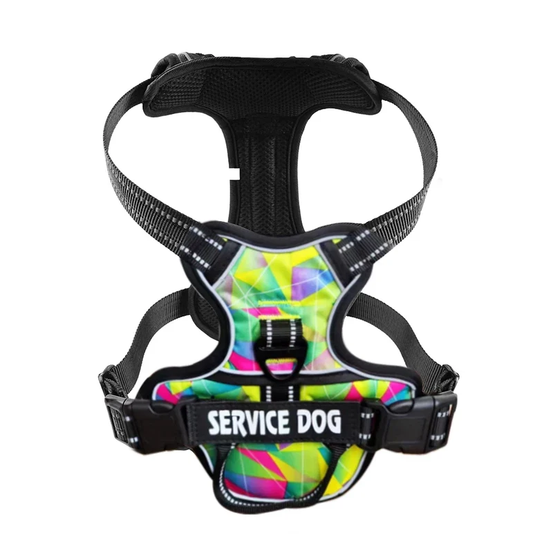 Nylon Dog Harness Vest Reflective Dog Harness Personalized Breathable Adjustable Pet Harness Leash For Small Medium Large Dogs