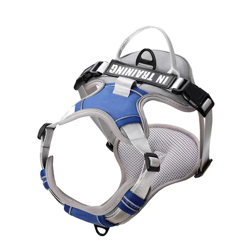 Nylon Dog Harness Vest Reflective Dog Harness Personalized Breathable Adjustable Pet Harness Leash For Small Medium Large Dogs