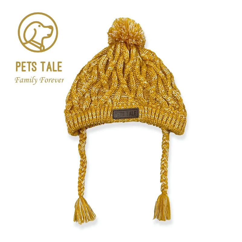 Winter Soft Dog Hats, Warm Pet Dog Knitted Hat, Windproof Knitting Dog Hat
