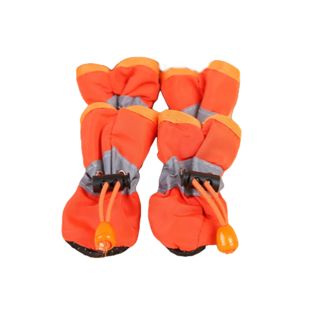 4pcs/set Waterproof Pet Dog Shoes Chihuahua Anti-slip Rain Boots Footwear For Small Cats Dogs Puppy Dog Pet Booties