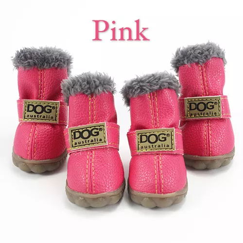 Winter Pet Dog Shoes Warm Snow Boots Waterproof Fur 4Pcs/Set Small Dogs Cotton Non Slip XS For ChiHuaHua Pug Pet Product PETASIA