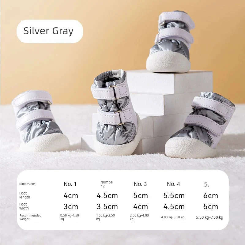 Dog Shoes Winter Small Size Dogs Corgi Pomeranian Teddy Can't Drop out Non-Slip Warm Cat Shoes Pet Supplies