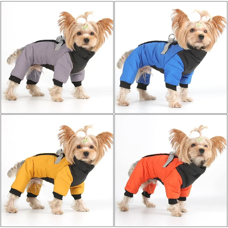 Waterproof Dog Jumpsuit Coat Winter Pet Dog Clothes Warm Puppy Cotton Jacket for Small Medium Dogs Pug Chihuahua Costume Bulldog