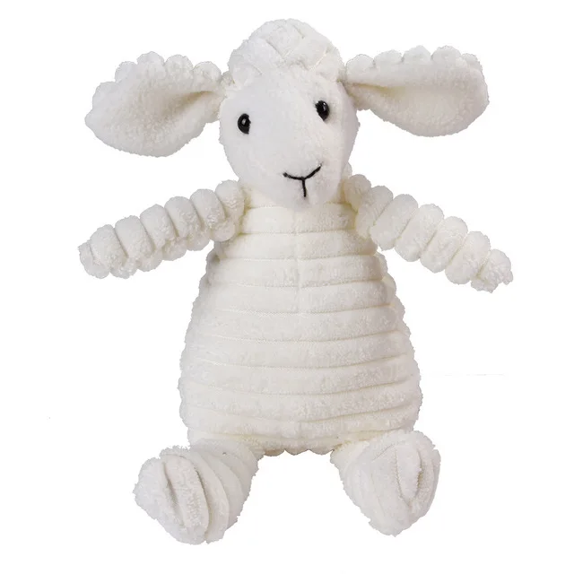 Dog Corduroy Toys Animal Shape Plush Squeaky Chew Bite Resistant Toy Pets Accessories Supplies for Small Large Dogs