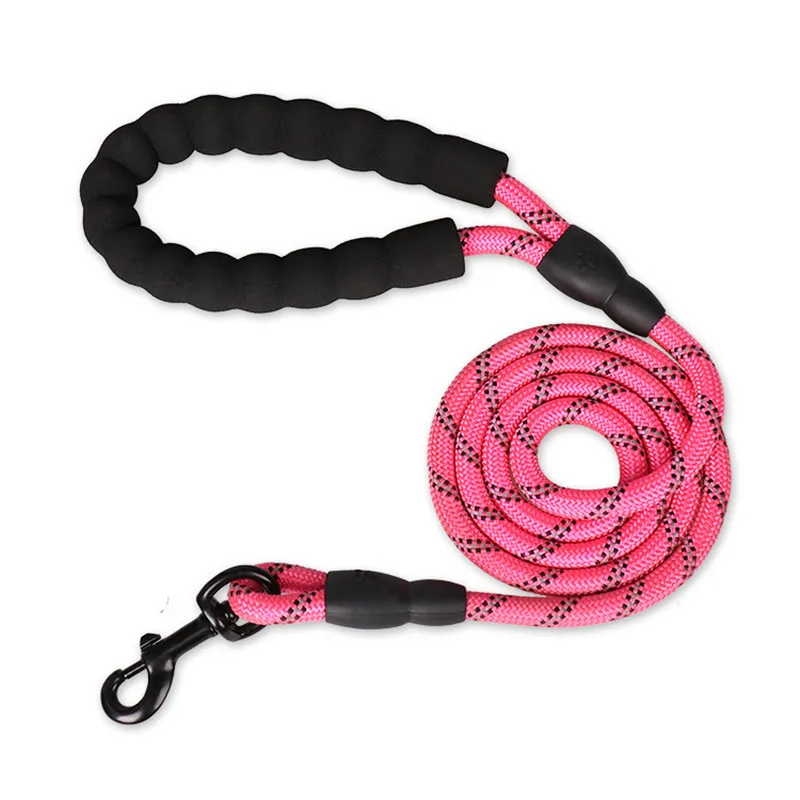 1.5m 2m 3m Reflective Leash Dog Long Pet Leash Strong Lead Outdoor Training Puppy Small Medium Large Big Dogs Lanyard Rope New