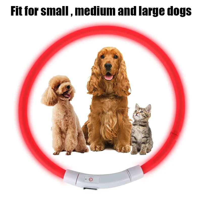 Night Safety Flashing Glow Collar Night Luminous Charge Collar Led Usb Dog Collar Pet Accessories Dog Accessories