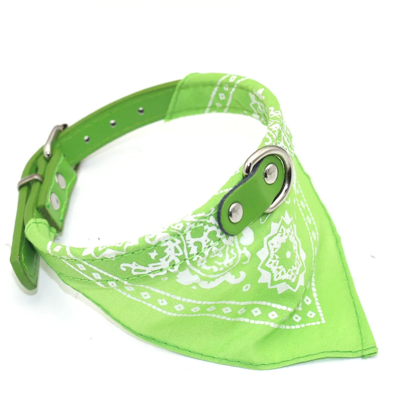 Classic Pet Cat Collar PU Leather Small Dog Scarf Adjustable Puppy Cats Neckerchief trigon Pet Collars Accessories cat necklace