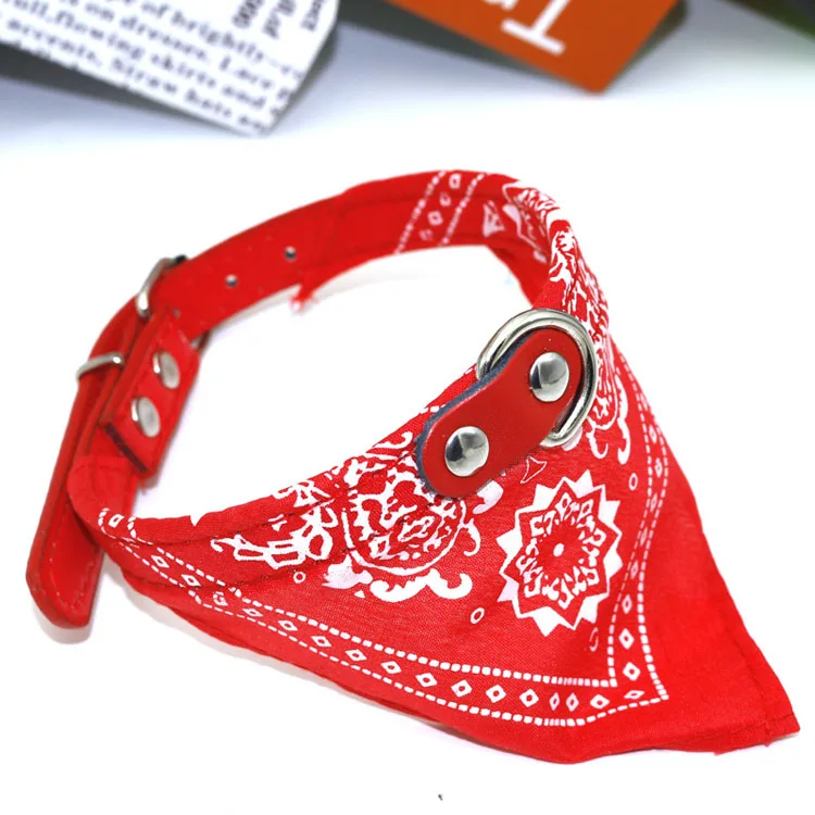 Classic Pet Cat Collar PU Leather Small Dog Scarf Adjustable Puppy Cats Neckerchief trigon Pet Collars Accessories cat necklace