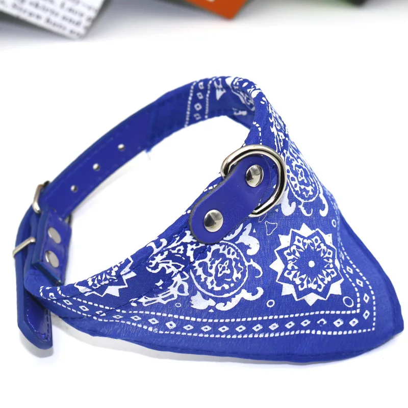 Classic Pet Cat Collar PU Leather Small Dog Scarf Adjustable Puppy Cats Neckerchief trigon Pet Collars Accessories cat necklace