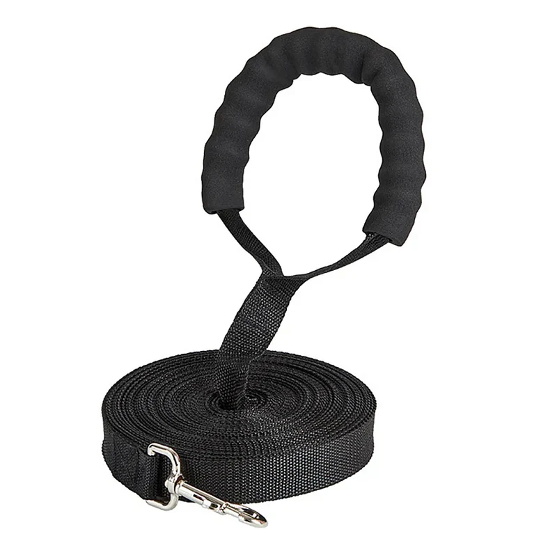 Long Nylon Leash with Comfortable Sponge Handle for Dogs Lanyard Outdoor Training Walk 1.8m 3m 6m 10m 15m 20m 30m 50m Dog Lead