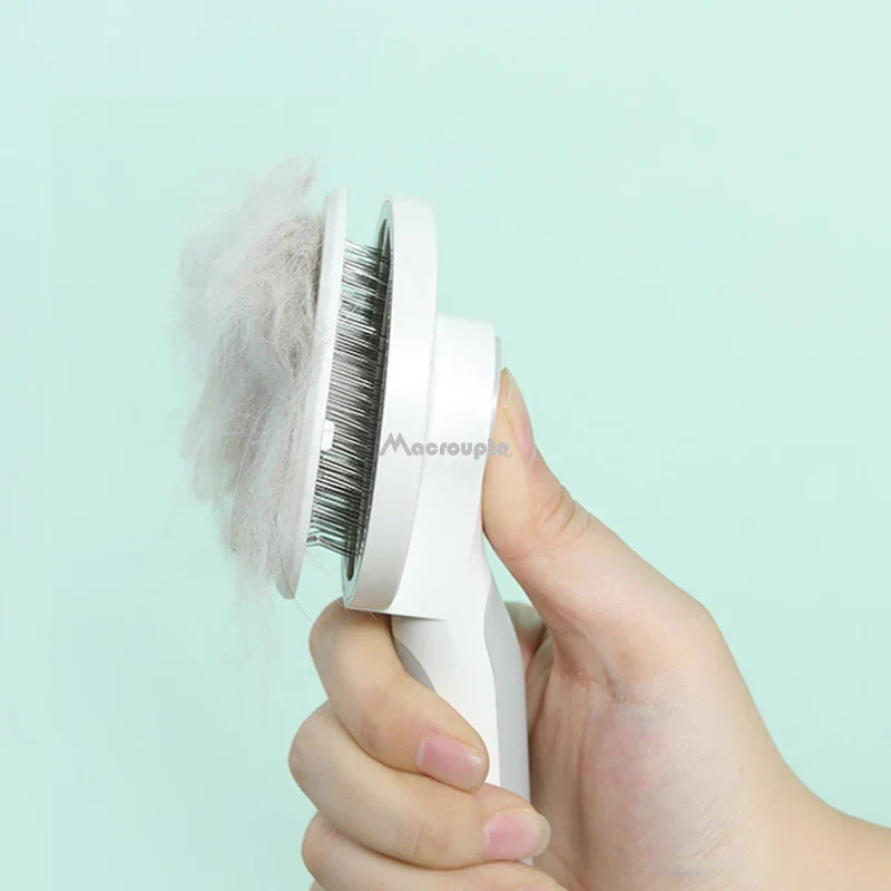 Self Cleaning Slicker Brush for Dog and Cat Removes Undercoat Tangled Hair Massages Particle Pet Comb Improves Circulation