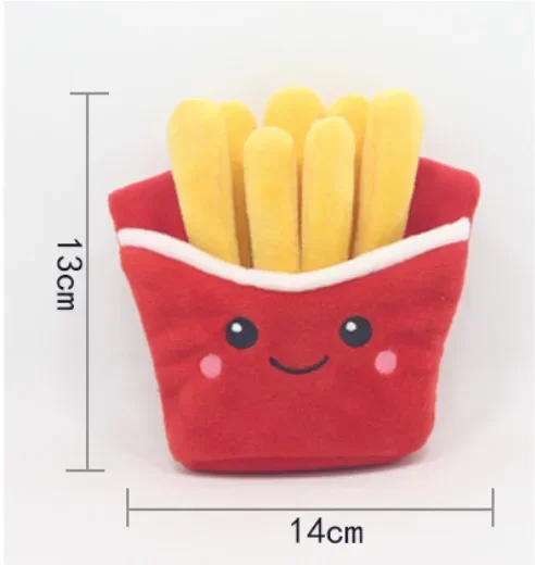 Dog Toy Hamburger French Fries Dog Chew Toy Pet Party for Small Dog Puppy Gift Pet Ice Cream Toys Supplies