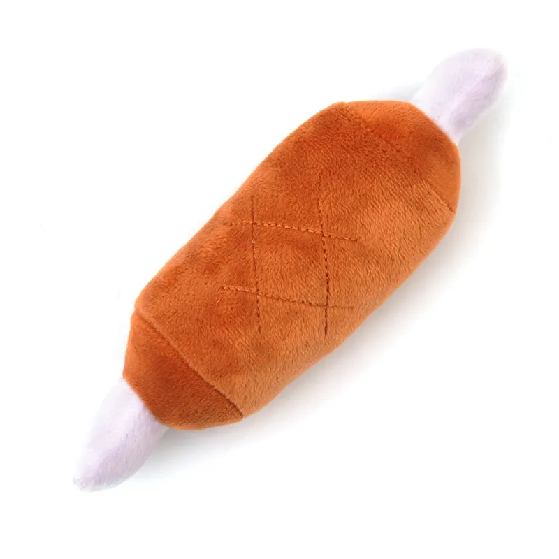 1PC Puppy Squeaky Plush Dog Chew Toys Small Dogs Plush Toy Vegetable Fruit Bone Soft Training Toy Pet Supplies