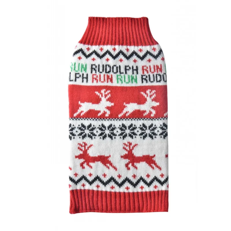 Warm Pet Clothes for Small Medium Dogs Winter Dog Sweater Christmas Pet Clothing Knitted Costume Coat Cartoon Striped Clothes