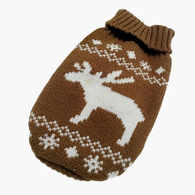 Cartoon Puppy Dog Sweater Winter Warm Clothing for Small Dogs Christmas Costume Chihuahua Coat Knitting Crochet Cloth Jersey