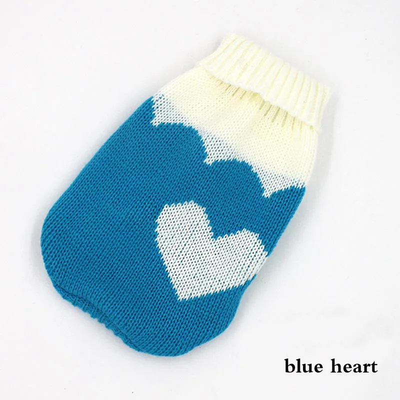 Cartoon Puppy Dog Sweater Winter Warm Clothing for Small Dogs Christmas Costume Chihuahua Coat Knitting Crochet Cloth Jersey