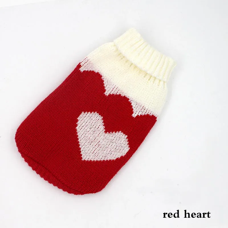 Cartoon Puppy Dog Sweater Winter Warm Clothing for Small Dogs Christmas Costume Chihuahua Coat Knitting Crochet Cloth Jersey