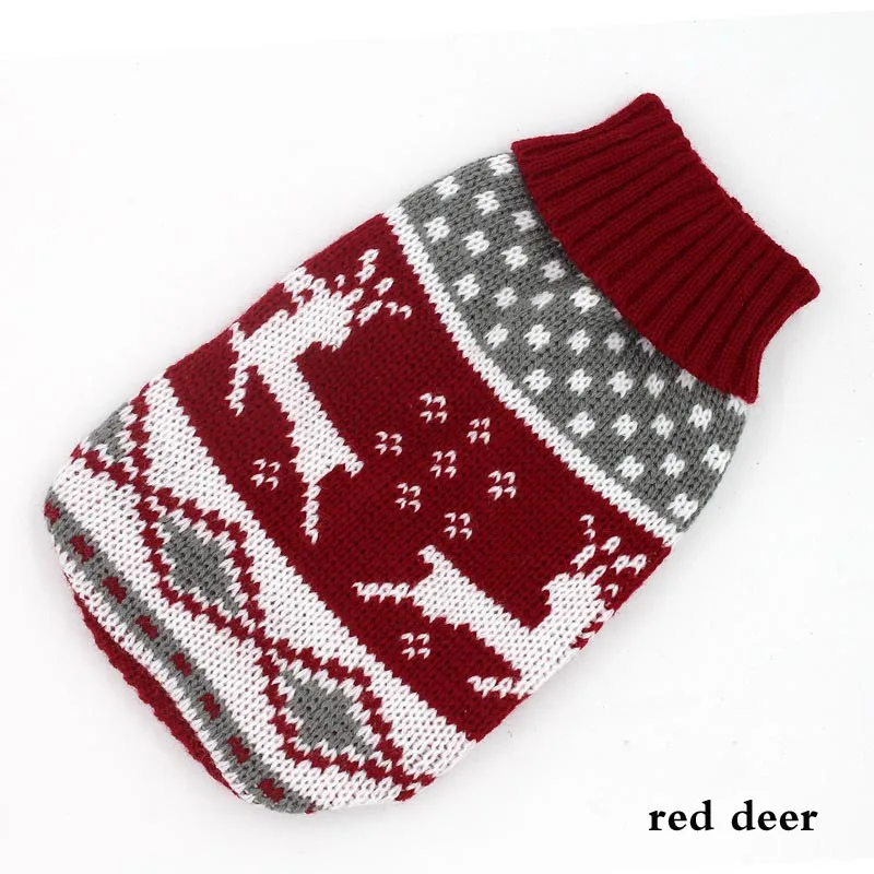 Cartoon Puppy Dog Sweater Winter Warm Clothing for Small Dogs Christmas Costume Chihuahua Coat Knitting Crochet Cloth Jersey