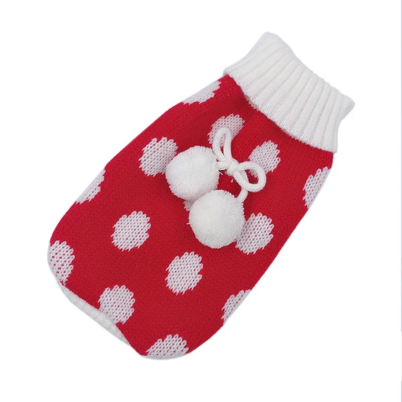 Cartoon Puppy Dog Sweater Winter Warm Clothing for Small Dogs Christmas Costume Chihuahua Coat Knitting Crochet Cloth Jersey