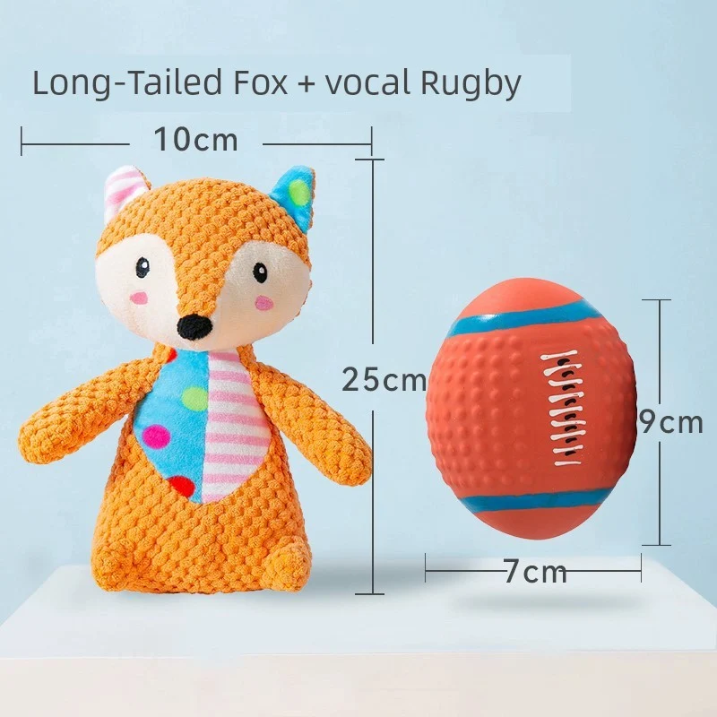 Dog Sound Stuffed Toy Self-Hi Relieving Stuffy Handy Gadget Bite-Resistant Molar Pet Teddy Corgi Small Puppies Supplies