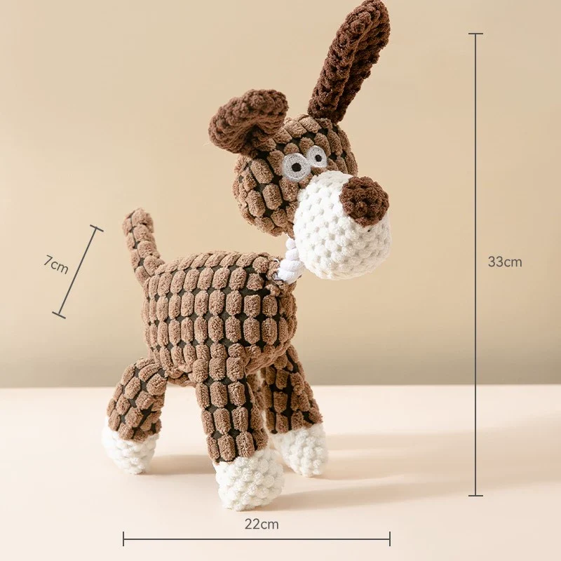 Dog Sound Stuffed Toy Self-Hi Relieving Stuffy Handy Gadget Bite-Resistant Molar Pet Teddy Corgi Small Puppies Supplies