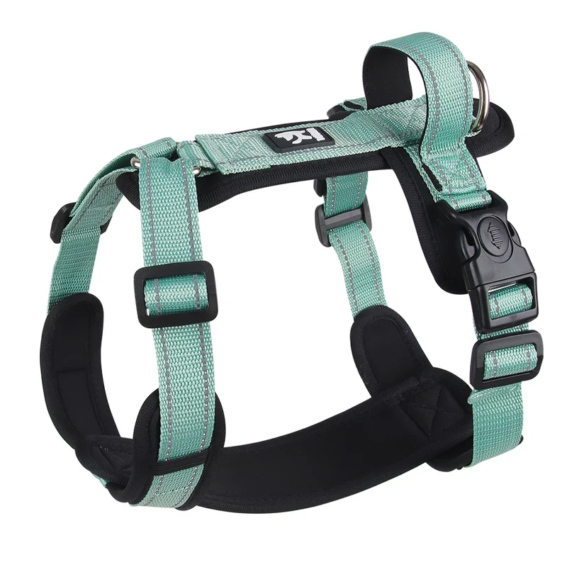 Anti-Escape Dog Harness with Handle Reflective Nylon Dog Harness Vest for Small Medium Dogs French Bulldog Walking Pet Supplies