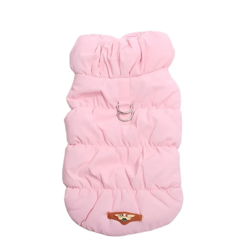 New Dogs and Cats Warm Jacket with Double Buckle Design Pet Vest Hoodie Dress Winter Clothing Outfit 8 Colours