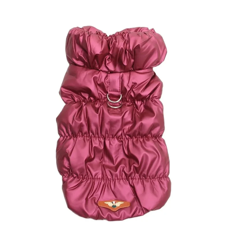 New Dogs and Cats Warm Jacket with Double Buckle Design Pet Vest Hoodie Dress Winter Clothing Outfit 8 Colours
