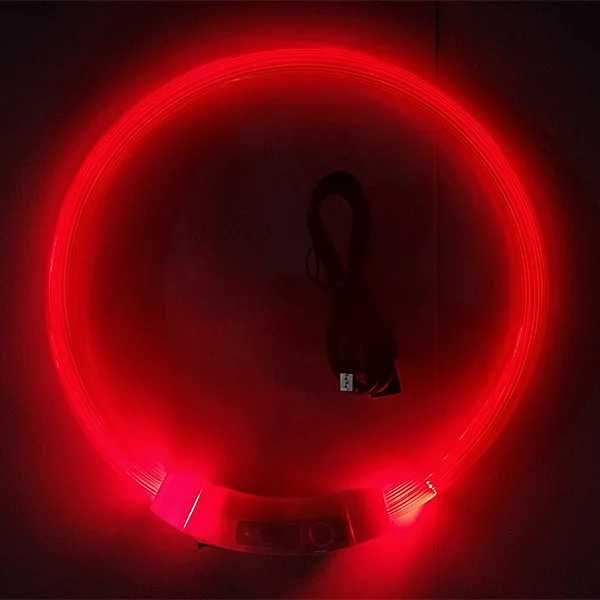 LED Glowing Dog Collar Flashing Rechargea Luminous Collar Night Anti-Lost Dog Light HarnessFor Puppy Pet Products