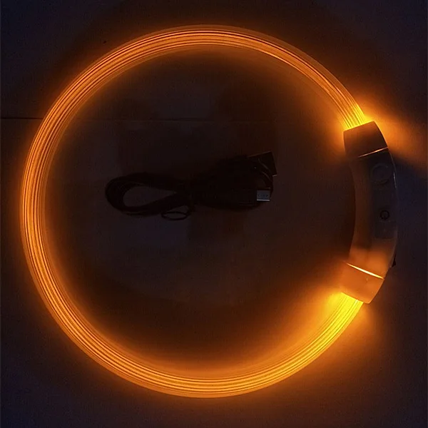 LED Glowing Dog Collar Flashing Rechargea Luminous Collar Night Anti-Lost Dog Light HarnessFor Puppy Pet Products