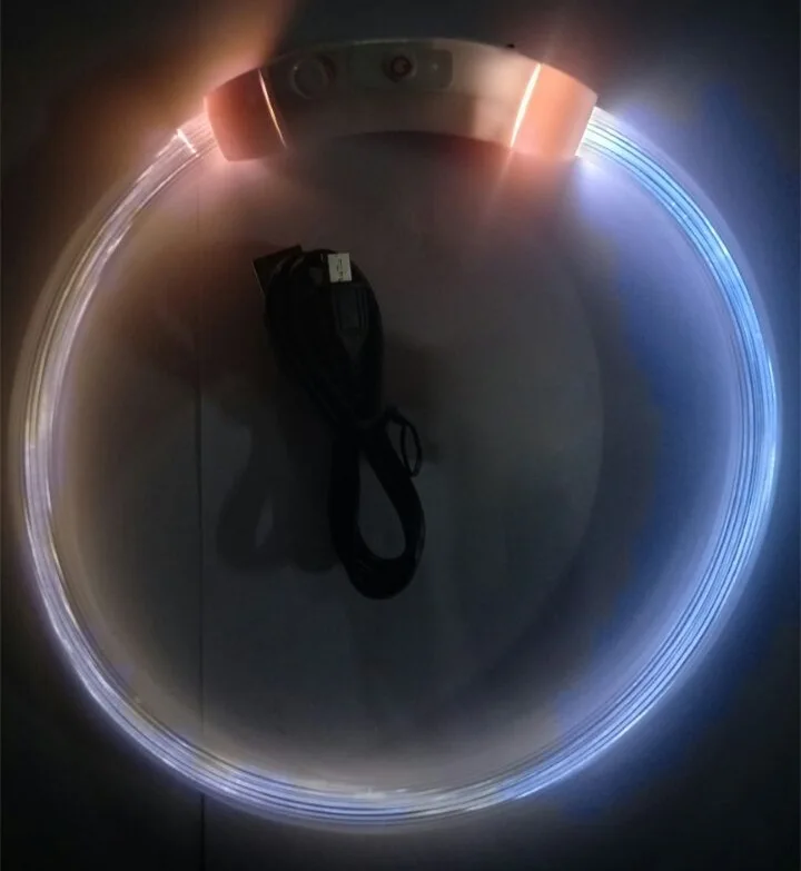 LED Glowing Dog Collar Flashing Rechargea Luminous Collar Night Anti-Lost Dog Light HarnessFor Puppy Pet Products