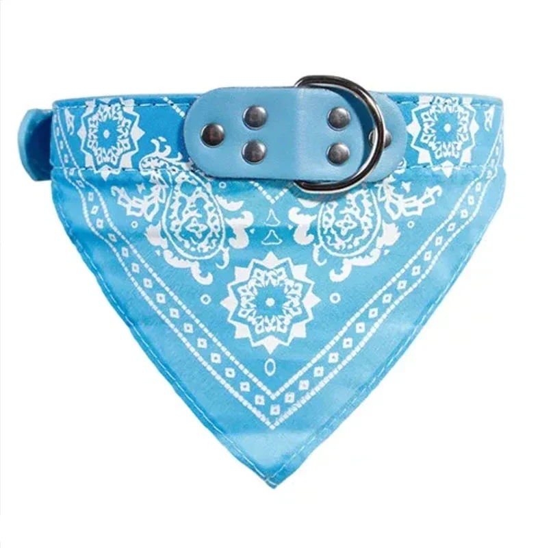 Cute Adjustable Small Dog Collars Puppy Pet Slobber Towel Outdoor Cat Collar Print Scarf Design Dog Collar Neckerchief
