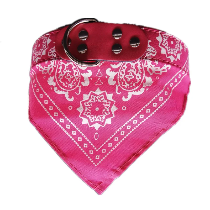 Cute Adjustable Small Dog Collars Puppy Pet Slobber Towel Outdoor Cat Collar Print Scarf Design Dog Collar Neckerchief