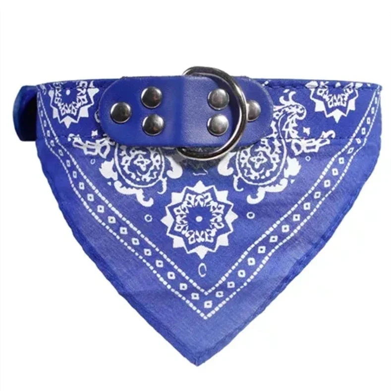 Cute Adjustable Small Dog Collars Puppy Pet Slobber Towel Outdoor Cat Collar Print Scarf Design Dog Collar Neckerchief