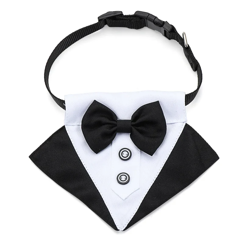 Hot Sale Cute Cotton Adjustable Dog Necktie Dog Cat Grooming Formal Tie Comfortable Dog Suit Tuxedo Bow Ties Pet Accessories
