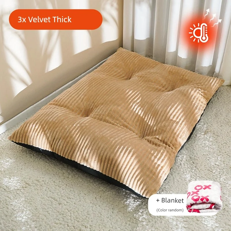 Kennel Winter Warm Pet Mattresses All Year Round Neutral Sleep Medium Large Dog Mat Pet Cat Nest Sofa Bed
