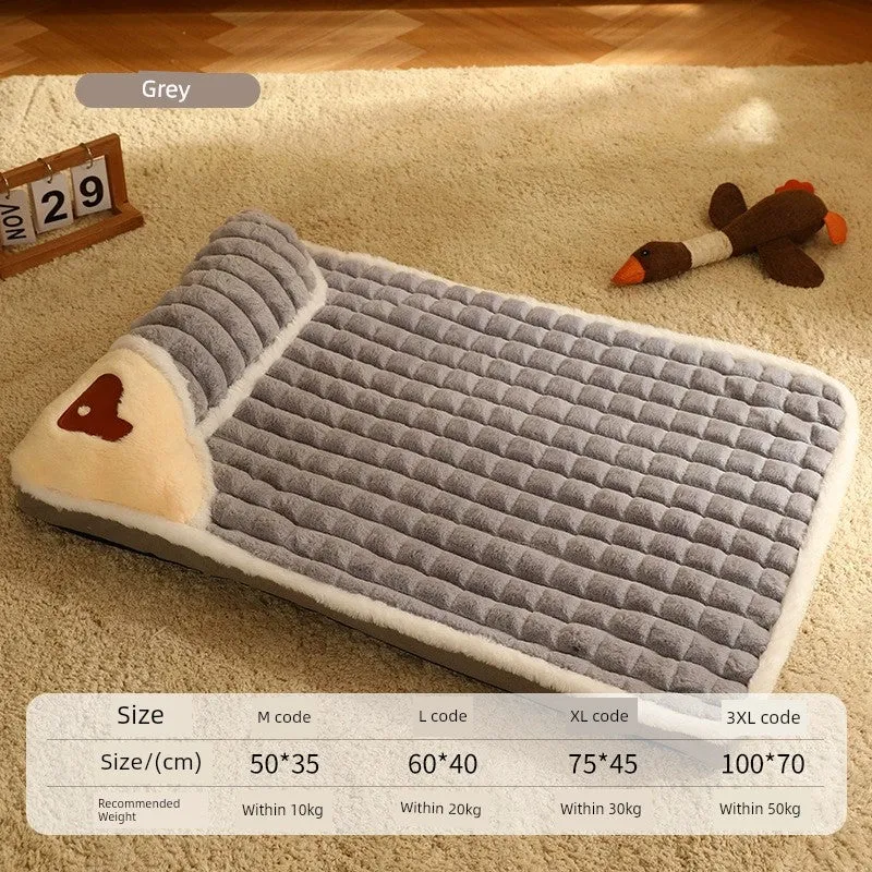 Pet Kennel Four Seasons Warm Dog Mat Comfortable Thickened Pet Bed Golden Retriever Jarre Aero Bull Shiba Inu Mattress Removable and Washable