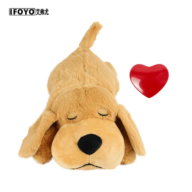Pet Heartbeat Puppy Behavioral Training Dog Plush Pet Comfortable Snuggle Anxiety Relief Sleep Aid Doll Durable Drop Ship