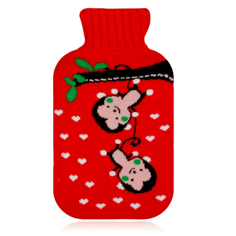 Ding Hot Water Bottle Cover Wool Cover Velvet Cloth Cover Cartoon Phone Case Two-Side Hand Putting Hot Water Bottle Cover Is a Hot Water Bottle Cover