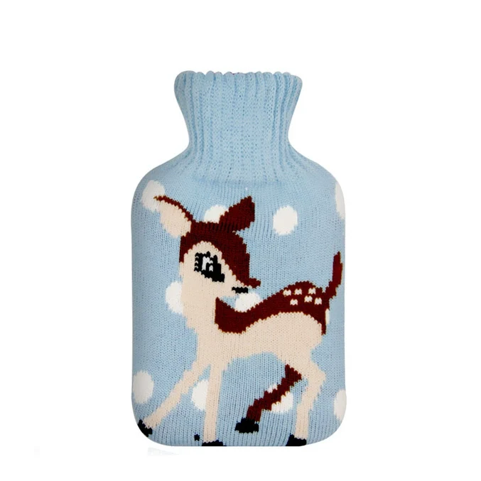 Ding Hot Water Bottle Cover Wool Cover Velvet Cloth Cover Cartoon Phone Case Two-Side Hand Putting Hot Water Bottle Cover Is a Hot Water Bottle Cover